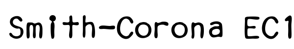 Smith-Corona EC1100 font preview